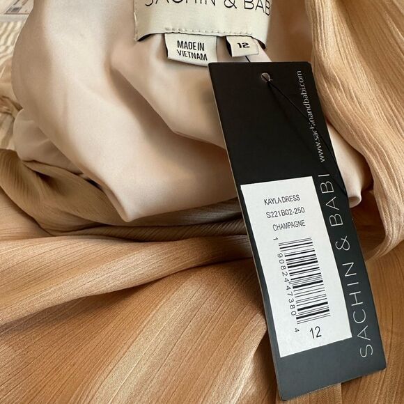NWT Sachin + Babi KAYLA GOWN - CHAMPAGNE-P17 - Picture 6 of 6